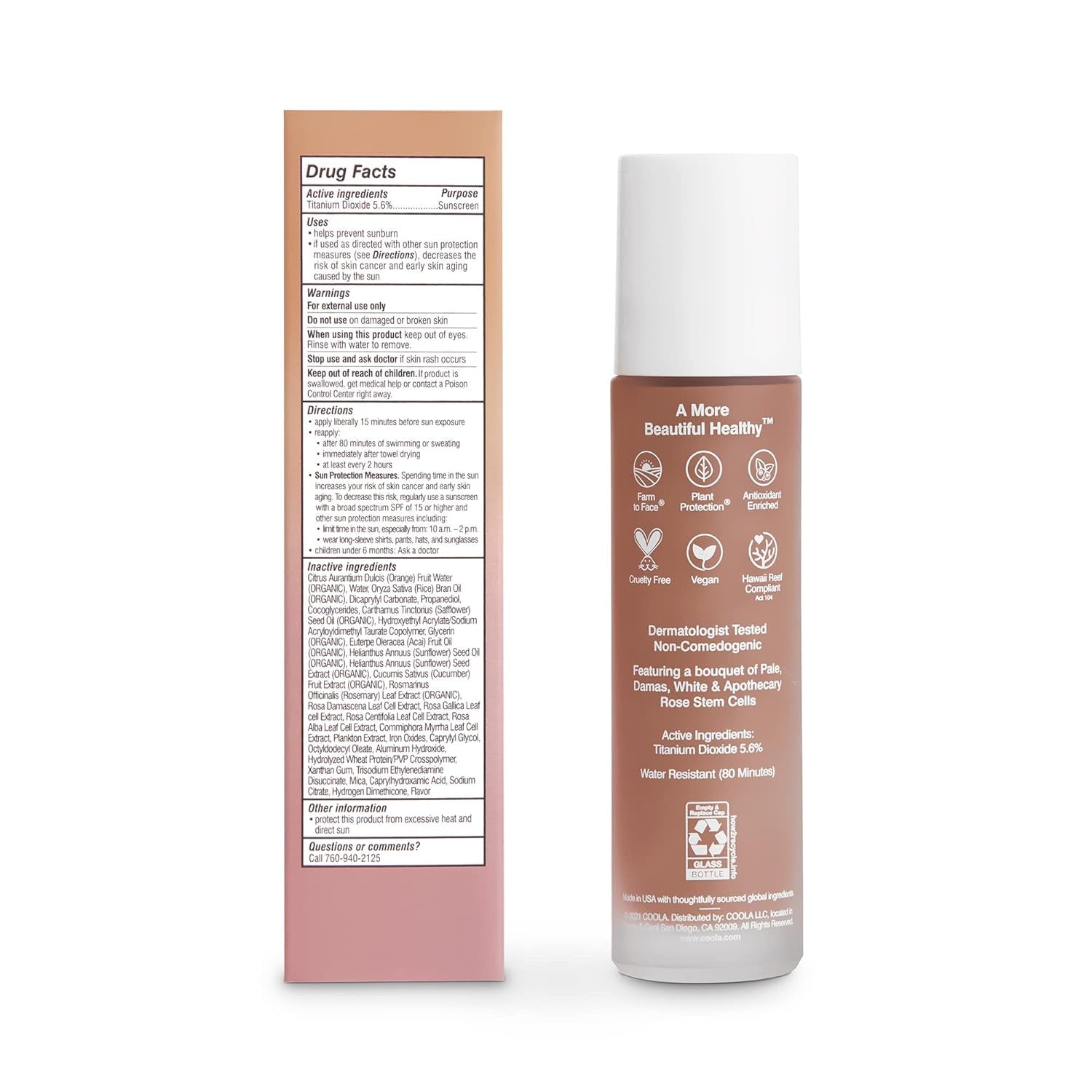 Organic Rosilliance BB Cream with SPF 30, Tinted Moisturizer Sunscreen & Foundation, Dermatologist Tested, 1.5 Fl Oz